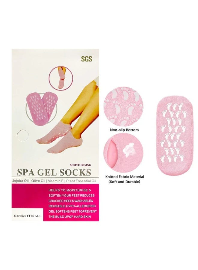 1 Pair Moisturizing Treatment Gel Spa Socks Multicolour - Image 3