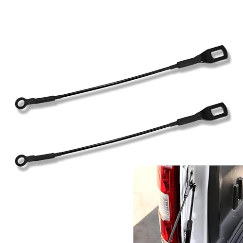 Tesnaao 2 PCS Tailgate Cargo Box Pull Cable 405mm1594In Metal Tailgate Pull Cable Auto Replacement Parts 6577004030 Black - Image 1