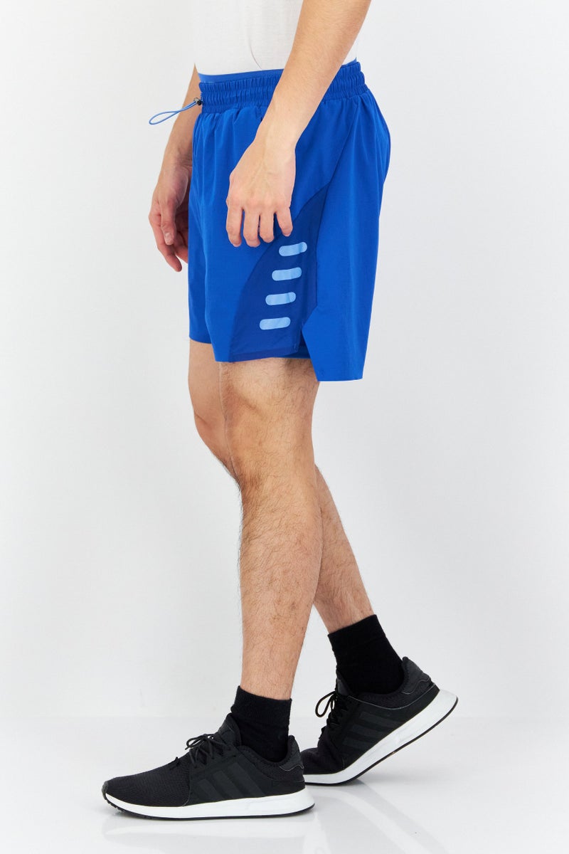 FILA شورتات تدريب رياضية للرجال بشعار العلامة التجارية، أزرق - Image 2