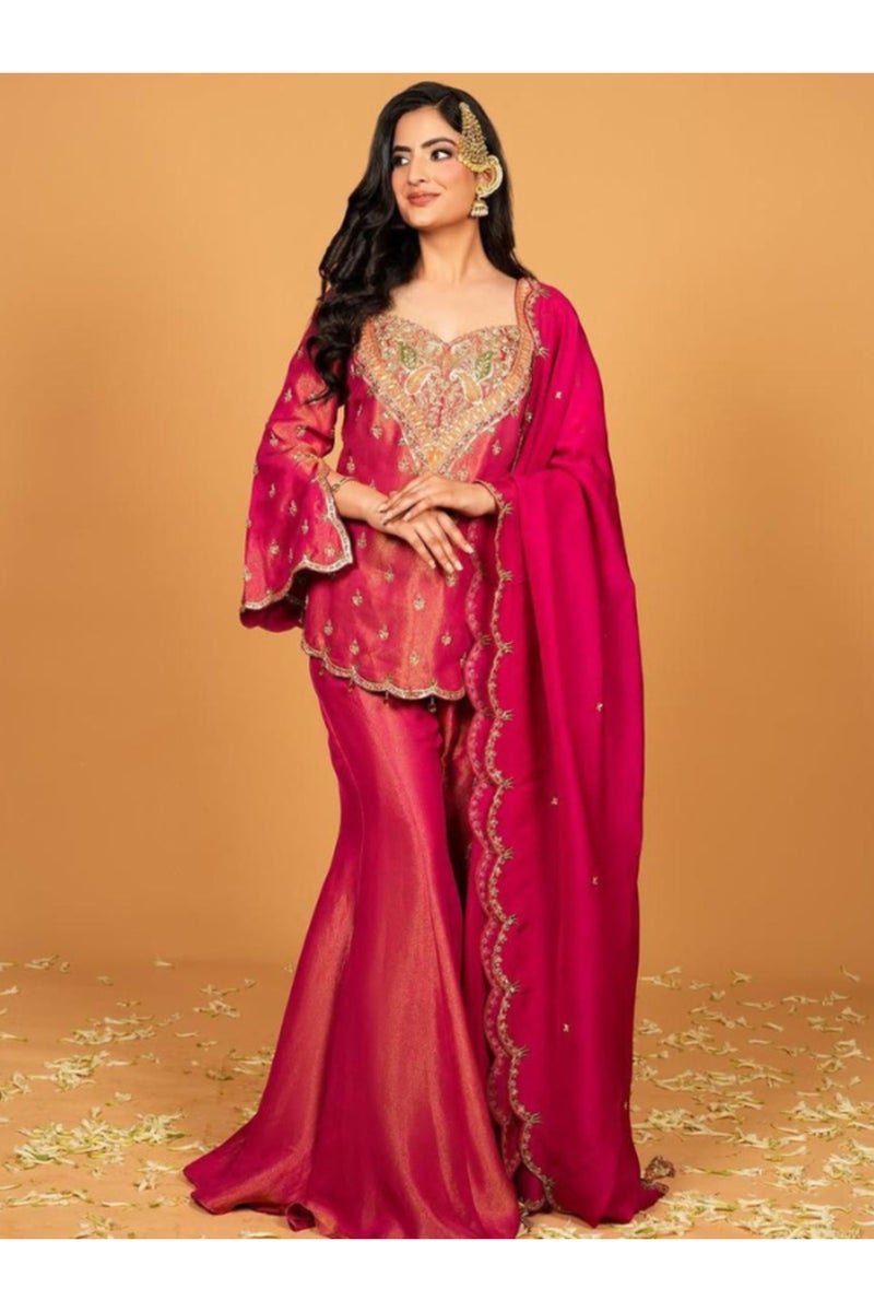 كرتي شيمار حرير شراة ودوبتة - HRT3360 - XL - Image 1