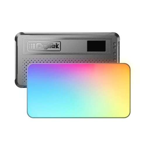 Digitek (LED-D130 RGB) 12W Portable Video LED Light, 130pcs LED with 2500K±9900K, Built-in 4000mAh Battery, 21 FX Modes, HSI 360°, 0-100% Brightness Control, 1/4" Screw Mount, for Photo & Videography - Image 1
