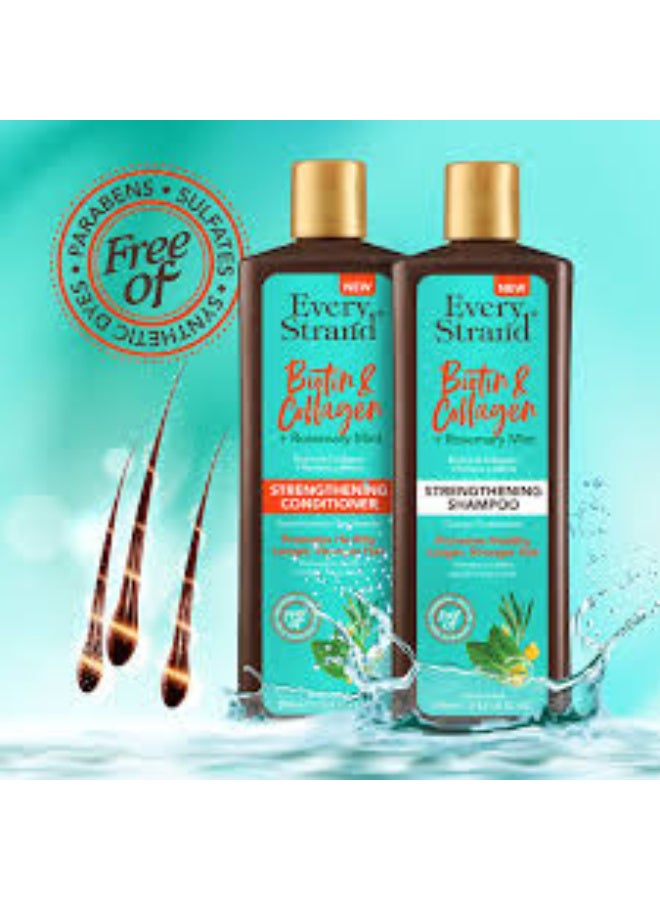 إيفري ستراند شامبو إيفري ستراند - بيوتين وكولاجين + إكليل الجبل والنعناع 13.5 أونصة - Image 2