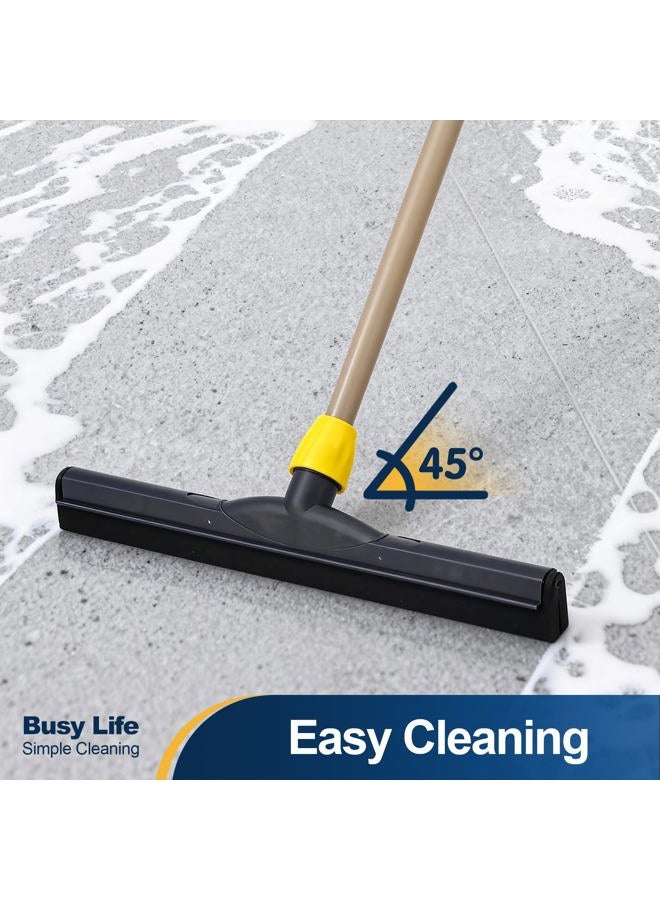 YOCADA Floor Squeegee Scrubber 140cm Long Adjustable Telescopic Heavy Duty Household Broom Perfect for Garage Courtyard Shower Bathroom Pet Hair Fur Floor Marble Glass Tile Water Foam Cleaning - Image 4