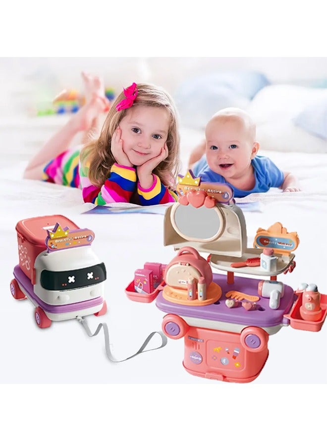 Kids Play Makeup Set for Kids 3 4 5 6 Years Old ,Toddler Girl Toys Kids Makeup Toys Role Play Kids Toy Toddler Car Toys with Storage,Pretend Makeup Kit for Girls, , Perfect for Pretend Play and Role Play for Ages 3+ Children's - Image 3