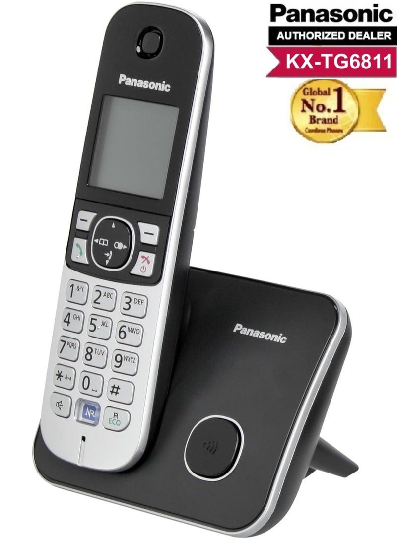 باناسونيك KX-TG6811UEB هاتف لاسلكي رقمي مع خاصية حظر المكالمات أسود/فضي - Image 1