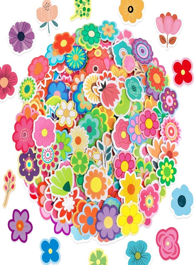 Ceiba Tree 400Pcs Flower Foam Stickers Spring Self-Adhesive Foam Stickers Colorful Flower Shaped Spring Foam Stickers for Scrapbooking Classroom DIY Crafts Spring Summer Party Favor Supplies - Image 1