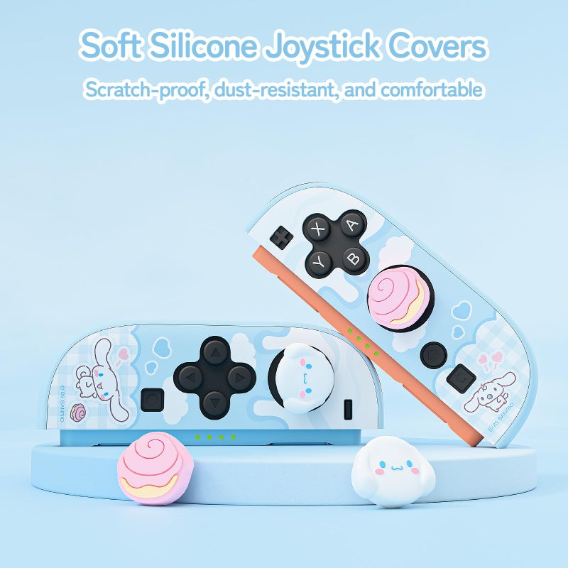 Kuitmor Switch 2 Game Console Thumb Grip Caps, 4PCS Soft Silicone Joystick Cover, Cute Analog Stick Cap Compatible with Switch 2025 - DEG - Image 3