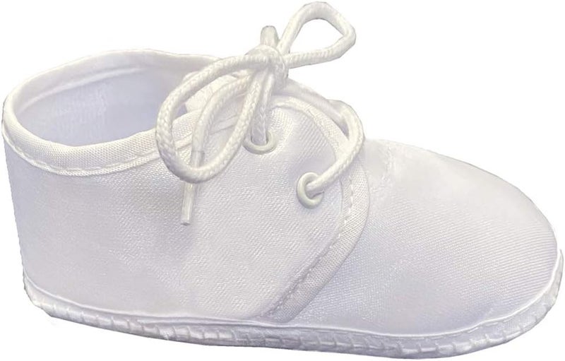 Swea Pea & Lilli Baptism Shoes for Boys - White Baby Booties with Celtic Cross for Christening - Zapatos de Bautizo - Image 4