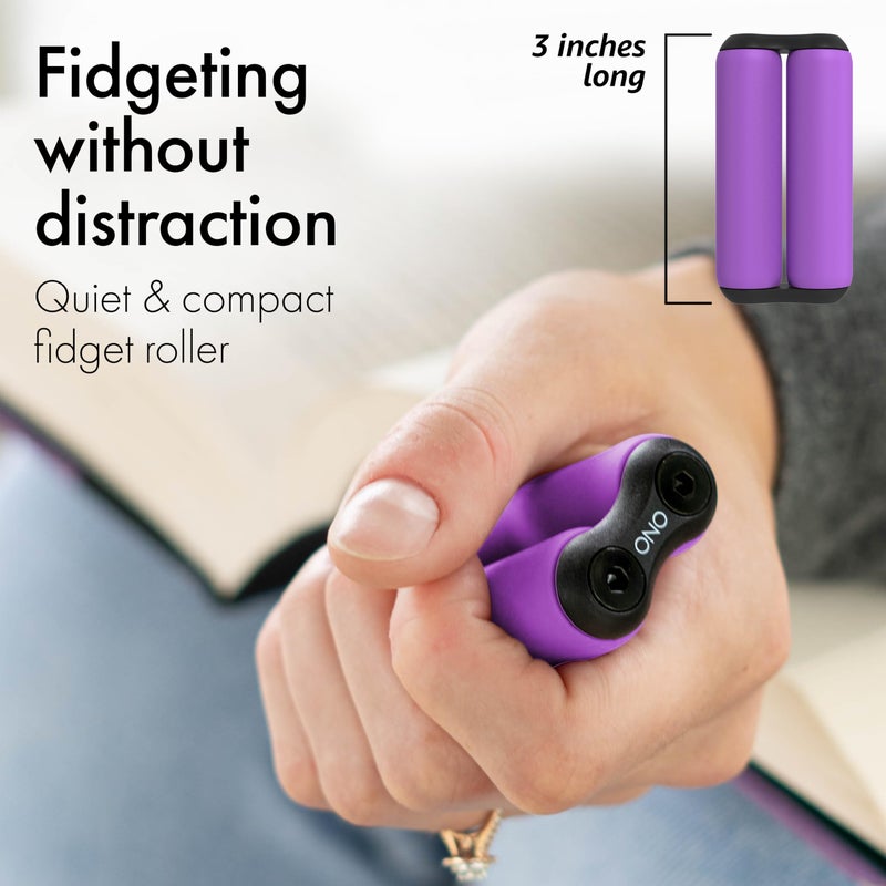 ONO Roller - Handheld Fidget Toy for Adults | Help Relieve Stress, Anxiety, Tension | Promotes Focus, Clarity | Compact, Portable Design (Purple, Junior Size - ABS Plastic) - Image 2