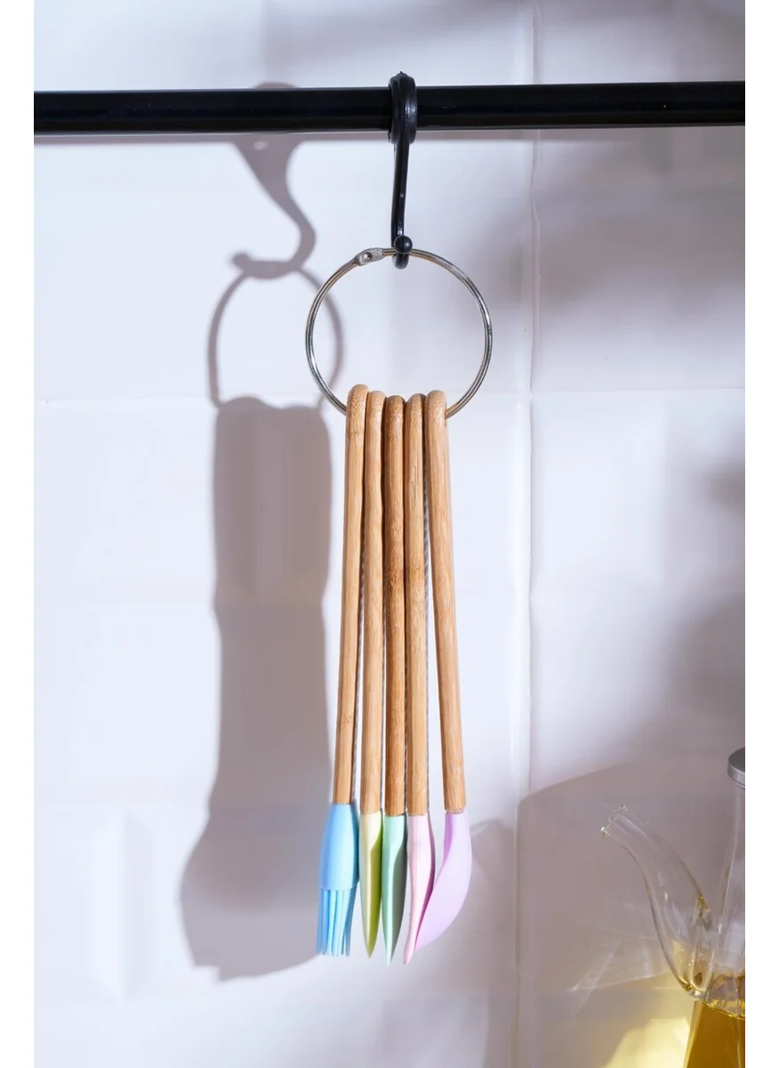 Acar Rainbow 5 Piece Silicone Mini Kitchen Utensils Set