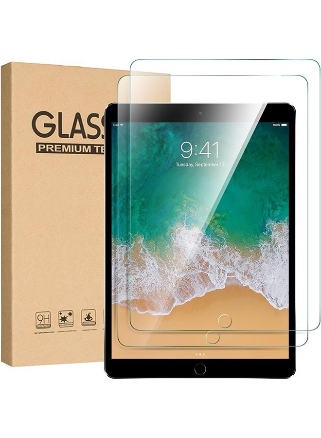 بشكل مختصر [عبوة من قطعتين] واقي شاشة لأجهزة Apple iPad Pro (10.5 بوصة 2017) / iPad Air 3 (10.5 بوصة 2019)، واقي شاشة بزوايا مستديرة 2.5D متوافق مع الجرابات - Image 1