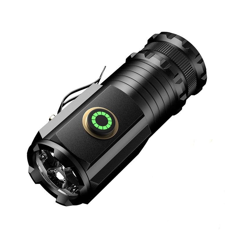 ShopComfort Strong Rechargeable LongRange Portable Mini Flashlight Super Bright P35 Fixed Focus with Strong Magnetic Outdoor MultiFunction Clip Cap Light 1600 Lumens  - Image 1