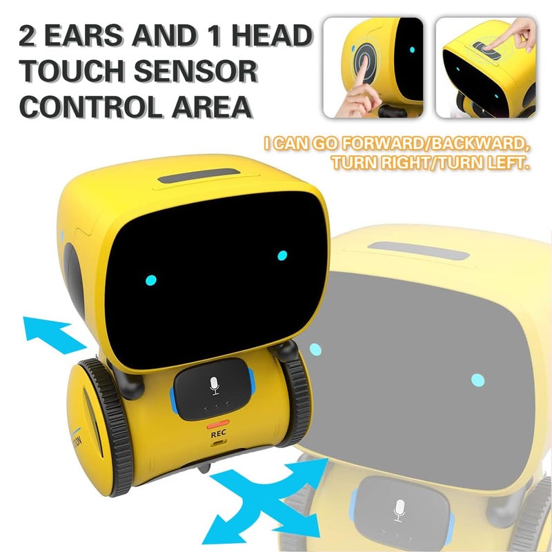 98K Robot Toys for Boys and Girls, Voice Control and Touch Sensor Interactive Smart Talking Robots Intelligent Partner and Teacher with Singing, Dancing, Repeating, Toy Gifts for Kids Age 3 and Up - Image 2