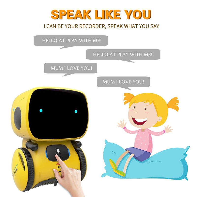 98K Robot Toys for Boys and Girls, Voice Control and Touch Sensor Interactive Smart Talking Robots Intelligent Partner and Teacher with Singing, Dancing, Repeating, Toy Gifts for Kids Age 3 and Up - Image 4