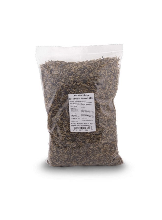 Fluker's Fluker's Culinary Coop Premium Chicken Treats, Dried Soldier Worms, Packed with Protein and Calcium, 100% Natural Rich Grubs for Chicken, Backyard Birds, and Reptiles, 5lbs. - Image 1