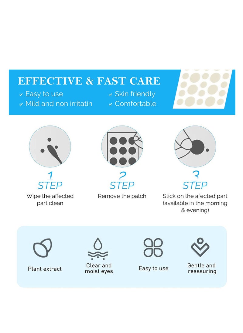 Generic - 180 Pcs Acne Pimple Patch - Hydrocolloid Spot Stickers in 3 Sizes for Blemishes and Zits, Safe for Face and Body, Not Tested on Animals, Free from Toxic Ingredients. - Image 1