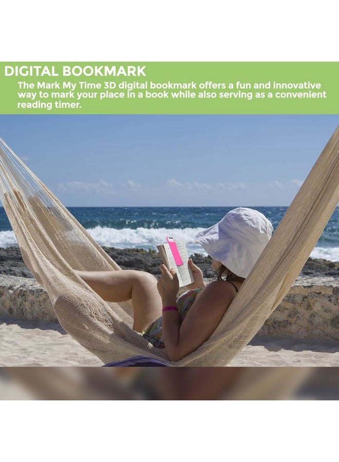 Mark-My-Time Digital Bookmark and Reading Timer - Fuchsia - Image 4