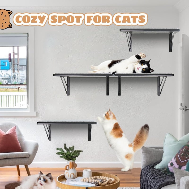 GADKE Scratching Posts Cat Shelves Wall Mount Cat Wall Furniture Cat Scratch Post - Image 4