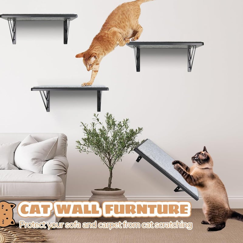GADKE Scratching Posts Cat Shelves Wall Mount Cat Wall Furniture Cat Scratch Post - Image 2
