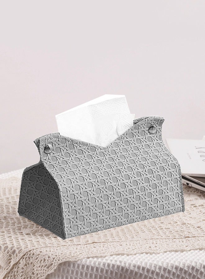YUJA Modern Tissue Box, Decorative Paper Box, Napkin Holder, Tissue Box Dispenser Box for Facial Tissue, Napkins, Dryer Sheets, Facial Tissue Holder for Bathroom, Countertop, Kitchen, Bedroom Dresser and Office Room - Image 2