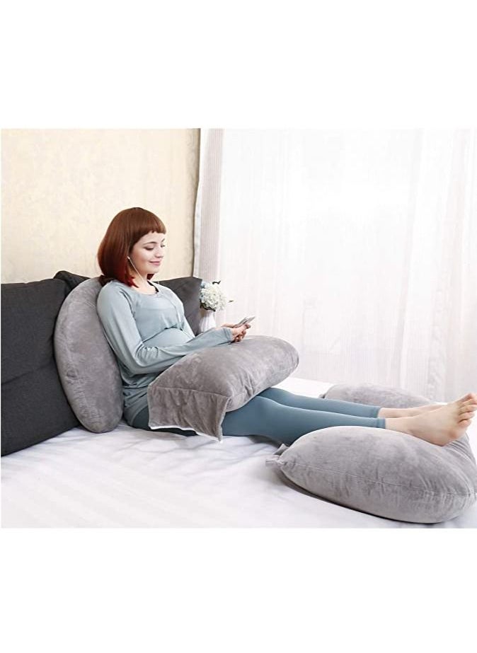 molody U Shaped Maternity Pillow With Removable Velvet Cover  - Image 3