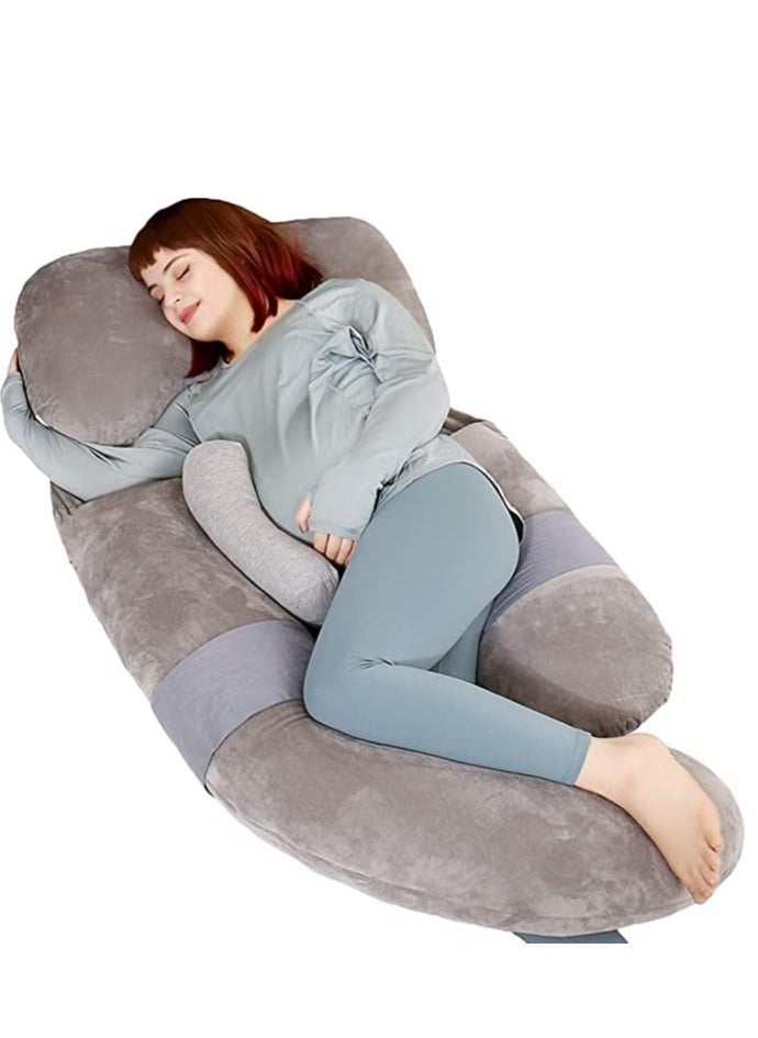 molody U Shaped Maternity Pillow With Removable Velvet Cover  - Image 1