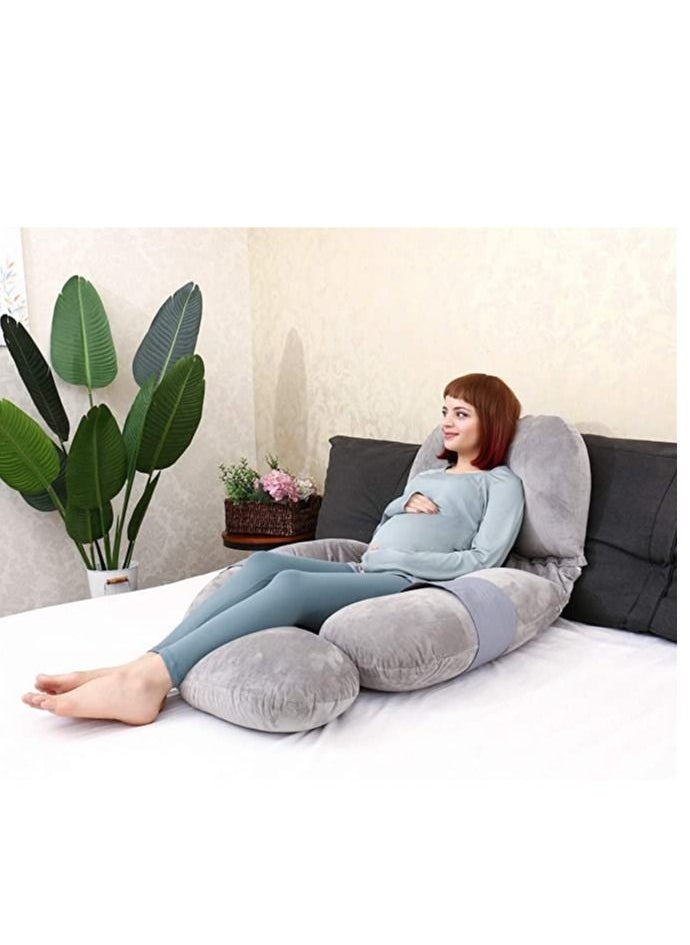 molody U Shaped Maternity Pillow With Removable Velvet Cover  - Image 4
