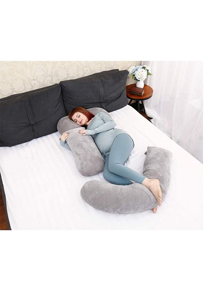 molody U Shaped Maternity Pillow With Removable Velvet Cover  - Image 2