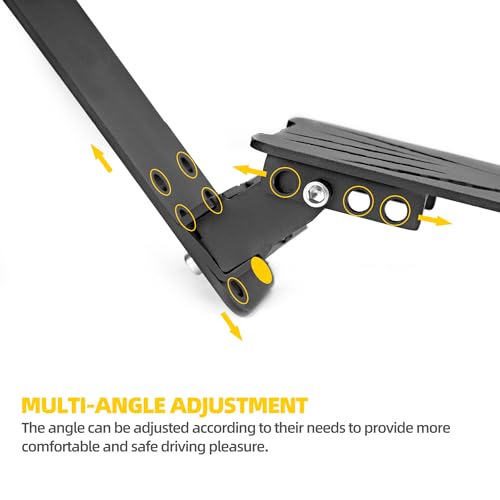 NKCELL POWER Internal Dead Pedal Driver Left Foot Rest Pedal for 2018-2024 Jeep Wrangler JL JLU Gladiator JT (NOT Fit for 4xe Model), Adjustable Anti-Slip Side Kick Panel Accessories - Image 3