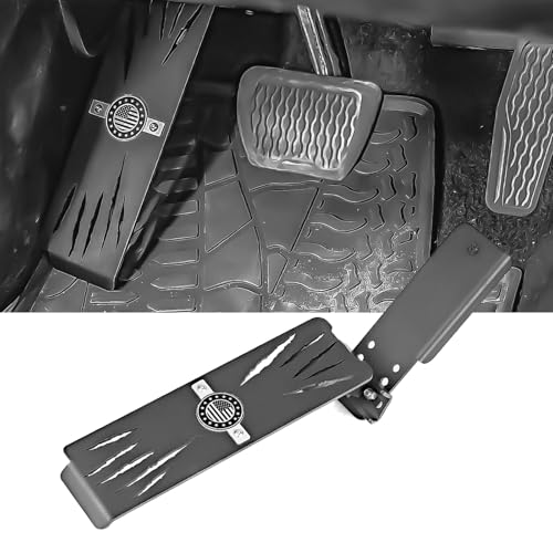 NKCELL POWER Internal Dead Pedal Driver Left Foot Rest Pedal for 2018-2024 Jeep Wrangler JL JLU Gladiator JT (NOT Fit for 4xe Model), Adjustable Anti-Slip Side Kick Panel Accessories - Image 1