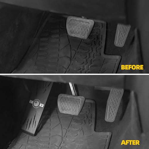 NKCELL POWER Internal Dead Pedal Driver Left Foot Rest Pedal for 2018-2024 Jeep Wrangler JL JLU Gladiator JT (NOT Fit for 4xe Model), Adjustable Anti-Slip Side Kick Panel Accessories - Image 5