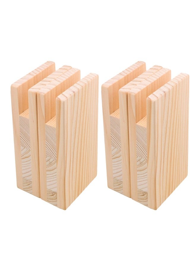 Doublelife SHANOER 4PCS Bed Furniture Risers Heavy Duty Wood Risers for Sofa Table and Chair (10cmx10cmx2cm) - Image 3