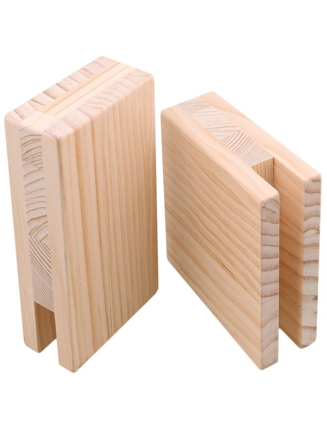 Doublelife SHANOER 4PCS Bed Furniture Risers Heavy Duty Wood Risers for Sofa Table and Chair (10cmx10cmx2cm) - Image 2