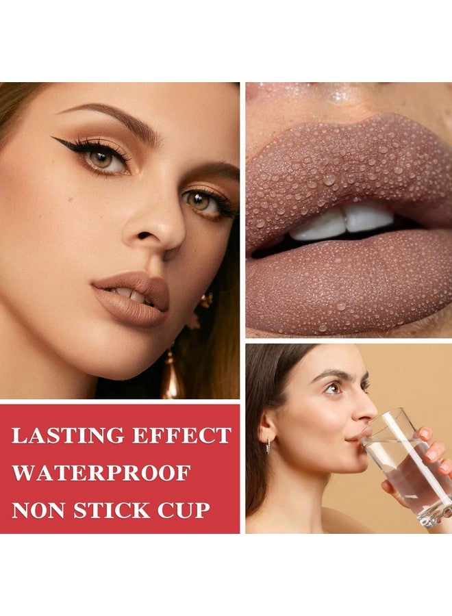 LZYLLS Matte Nude Lipsticknude Paper Tube Nude Matte Lipsticks For Womenbold & Intense Colorsnon Stick Cup Not Fade Silky Smooth Velvet Lip Gloss Set Nude Lip Stick Fashion Matte Lipstick Lip Makeup(Nude) - Image 5