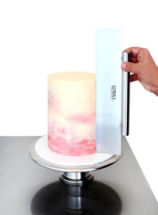 Loyal Bakeware Stainless Steel Long-Edge Icing Scraper Dough Cutter Frosting Spreader with Markings in Inches and Centimeters - Image 4