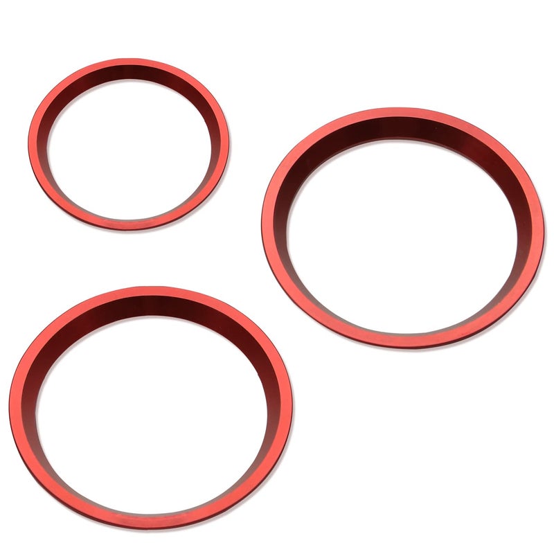 Bentolin Red AC Climate Control Knob Outer Ring Covers for Subaru (3 Pcs) - Image 5