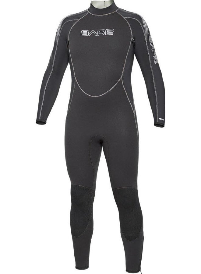 Bare BARE DIVING WETSUIT 3MM VELOCITY FULL, MENS, BLACK 
