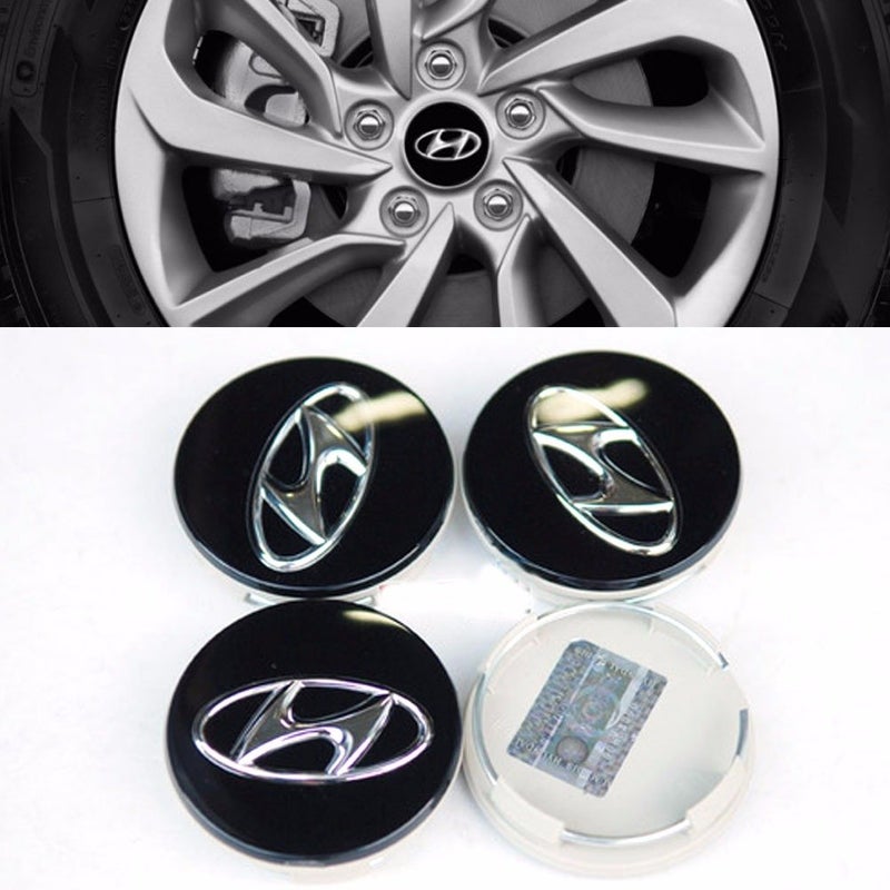HYUNDAI Center Wheel Hub Cap Set 4PCS 20102015 Tucson Sonata OEM Parts