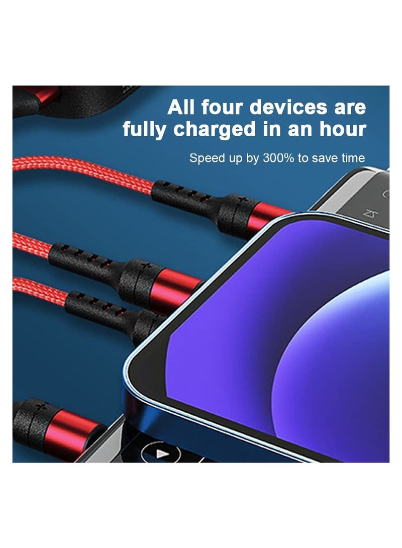 ELTRAZONE 3 in 1 Multi 5A original fast charging 1.2m cable, CE, FCC, ROSH Certified, Lighting/Type C/Micro, compatible with iPhone 3A /Huawei/Samsung/OPPO vooc/Xiaomi/Honor TYPE C 5a (Multicolored 2M) - Image 4