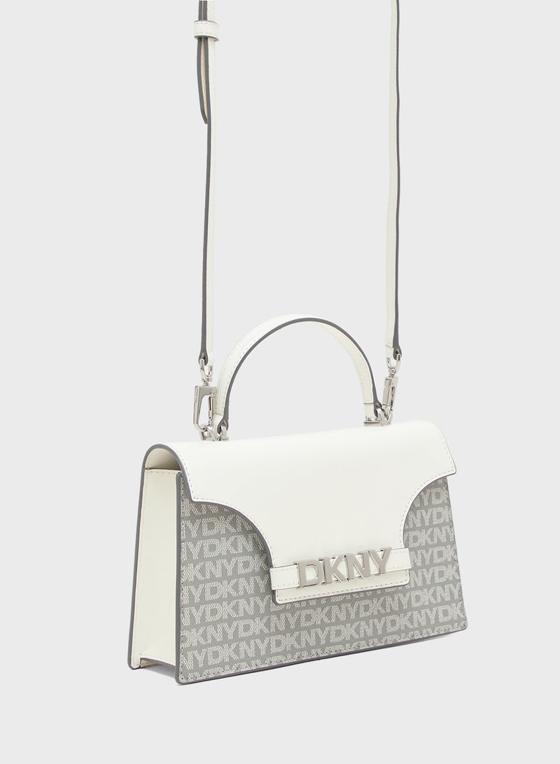 DKNY Logo Avril Flap Satchel Bag  - Image 3