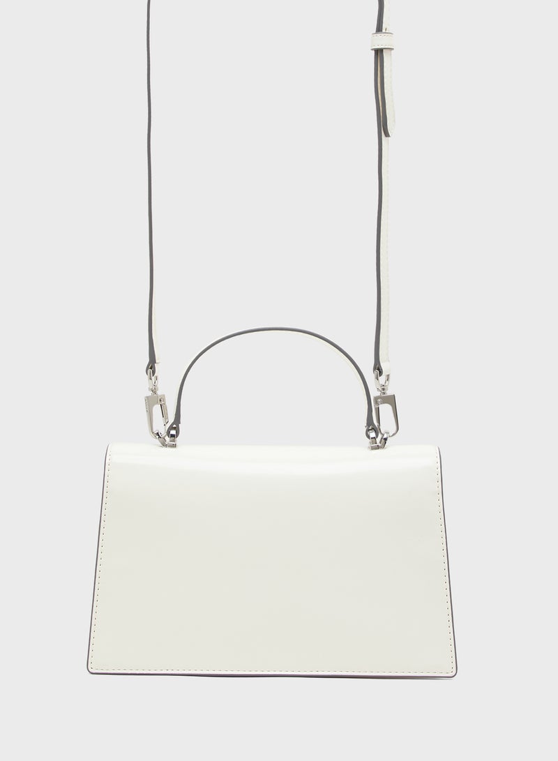 DKNY Logo Avril Flap Satchel Bag  - Image 2
