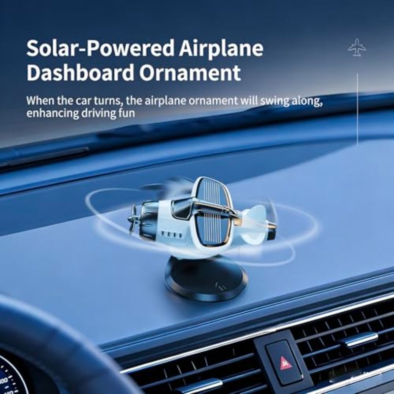 JIAYOSEE A Solar-Powered Car Ornament Light-activated spinning Rotates as car moves - Image 4