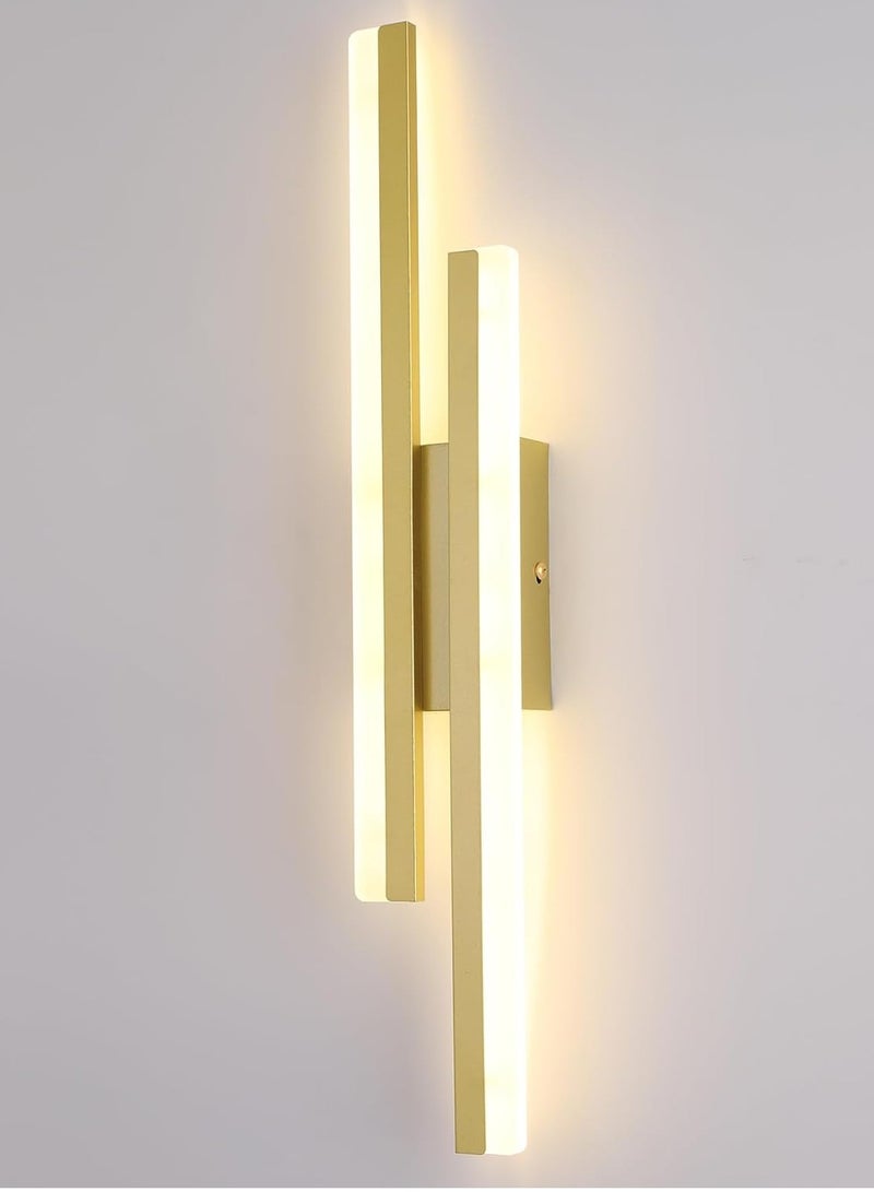ياتاي إنارة مصابيح حائط LED لغرفة النوم (تغليف جديد)، شمعدان جداري قابل للتعتيم، مصباح مثبت على الحائط مقاس 19.6 بوصة، مصباح حائط حديث ذهبي لغرفة النوم وغرفة المعيشة والحمام - Image 1