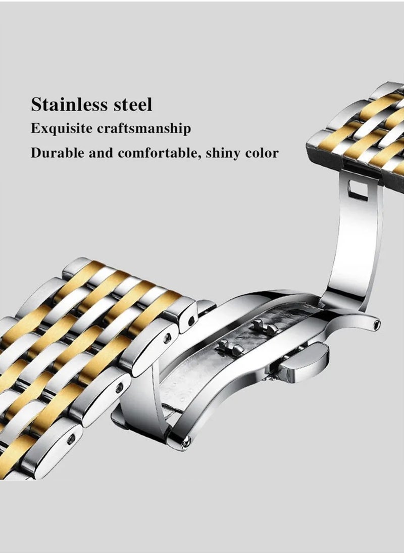 POEDAGAR Men’s Analog Quartz Stainless Steel Band Wristwatch 42mm  - Image 3