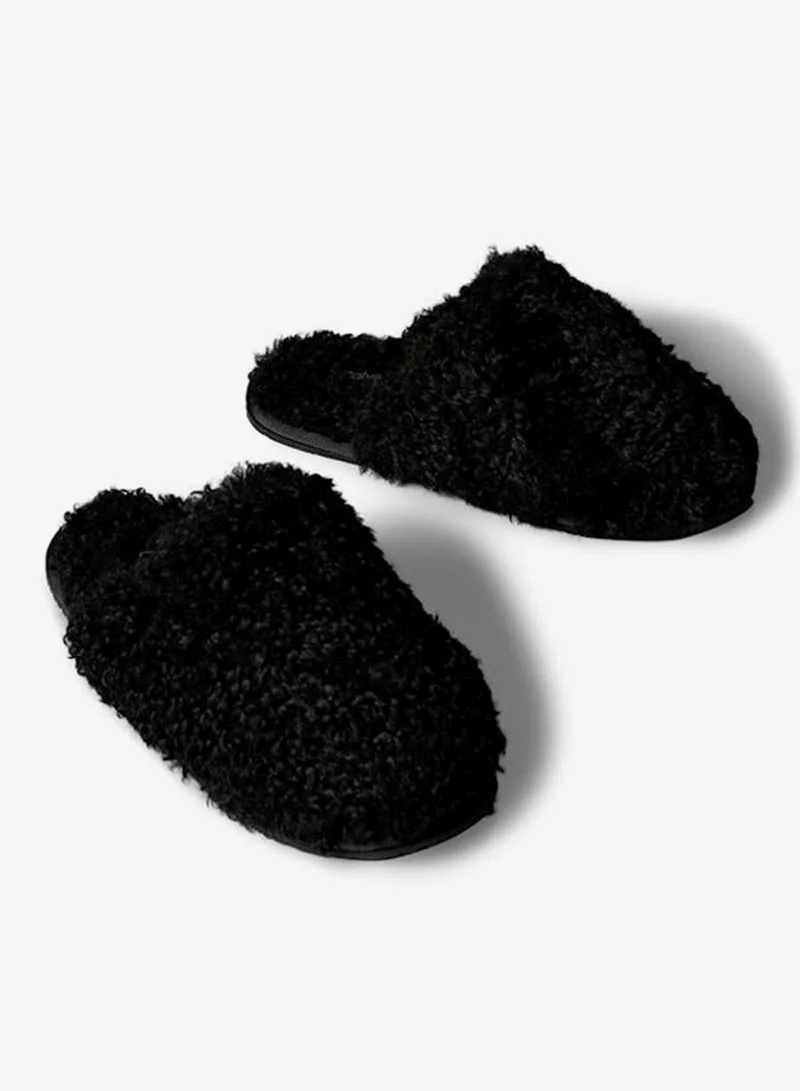 Calvin Klein Jeans  Faux Shearling Sherpa Slippers for Women | Best Price UAE