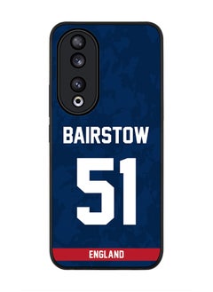 Stylizedd Rugged Black edge case for Honor 90 5G, Slim fit Case Flexible Rubber Edges Anti Drop TPU Gel Thin Cover - Team England Jonny Bairstow, Jersey No 51  - Image 1