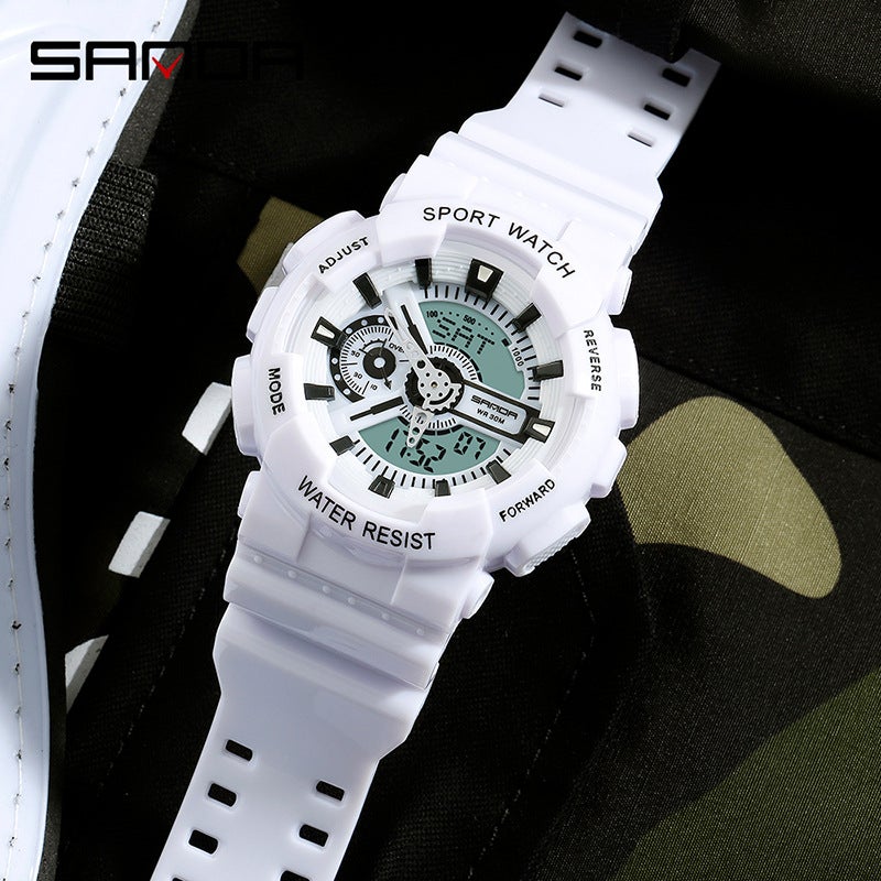 Watch Men'S Korean Fashion Trend Outdoor Casual Waterproof Multi-Function Electronic Watch Luminous Cool - Image 4