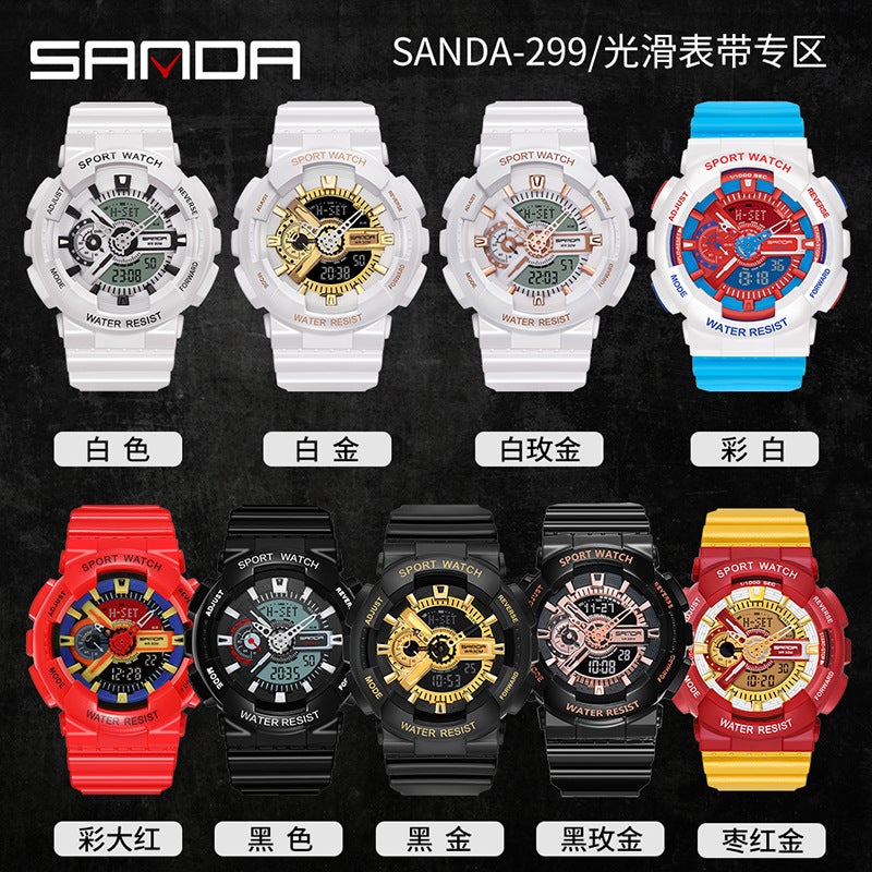 Watch Men'S Korean Fashion Trend Outdoor Casual Waterproof Multi-Function Electronic Watch Luminous Cool - Image 5