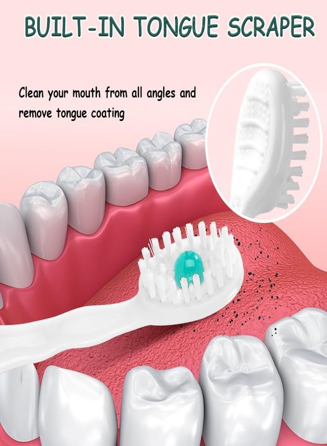 JOUGE Mini Brushes-Disposable Toothbrushes with Toothpaste Portable for Work or Travel 20 pcs (Mint+Peach) - Image 4