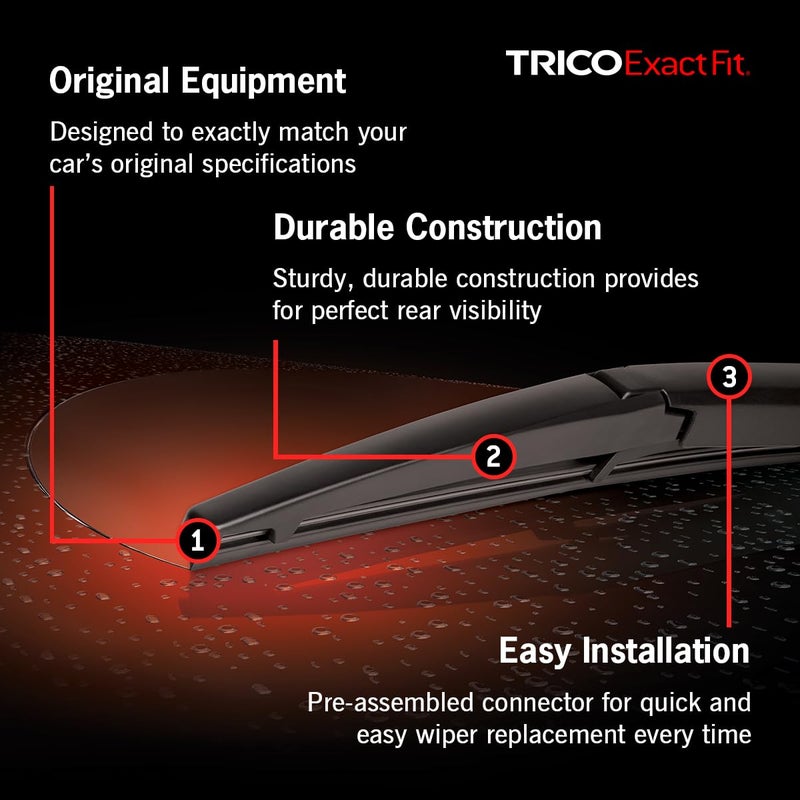 TRICO Exact Fit 16 Inch Rear Wiper Blade Fits Select Lexus, And Toyota Model Years, Part Number 16-A - Image 5